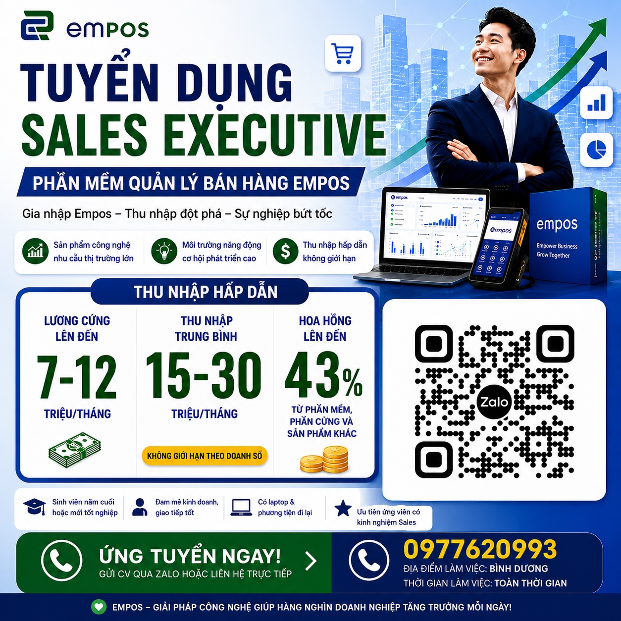 Giải pháp phần mềm bán hàng EMPOS tuyển dụng nhân viên